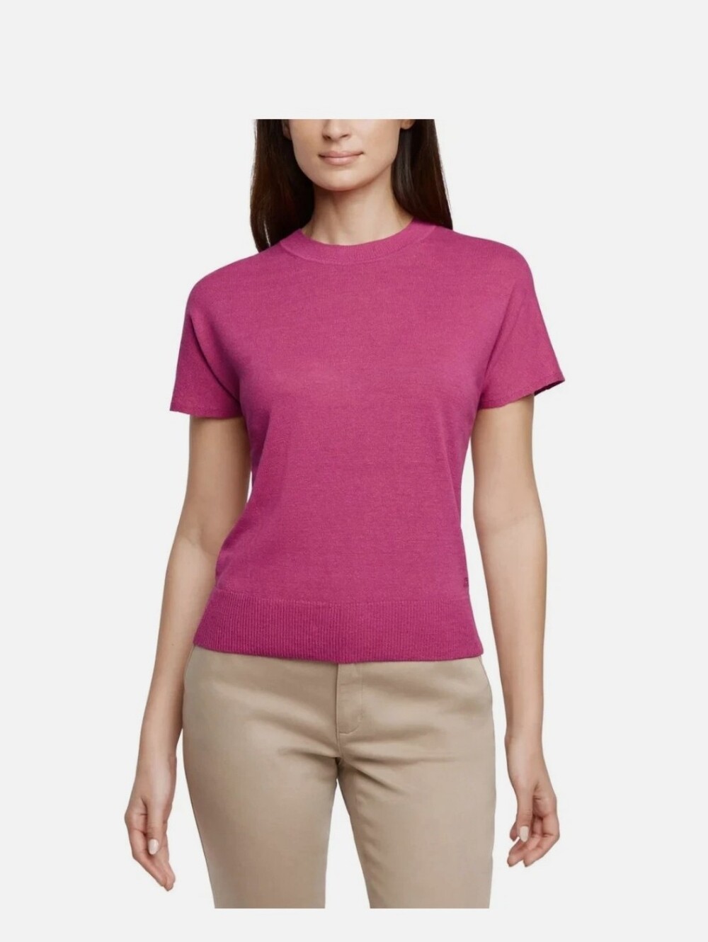 Banana Republic Women's Linen Blend Short Sleeve Top -PINK - Large - NWT